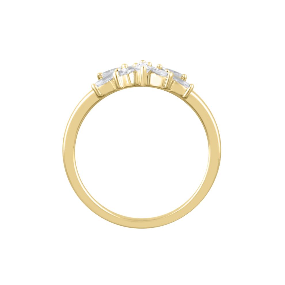 Marquise-Cut Diamond Contour Band in 14K Yellow Gold (3/8 ct. tw.) – Image 2 of 3