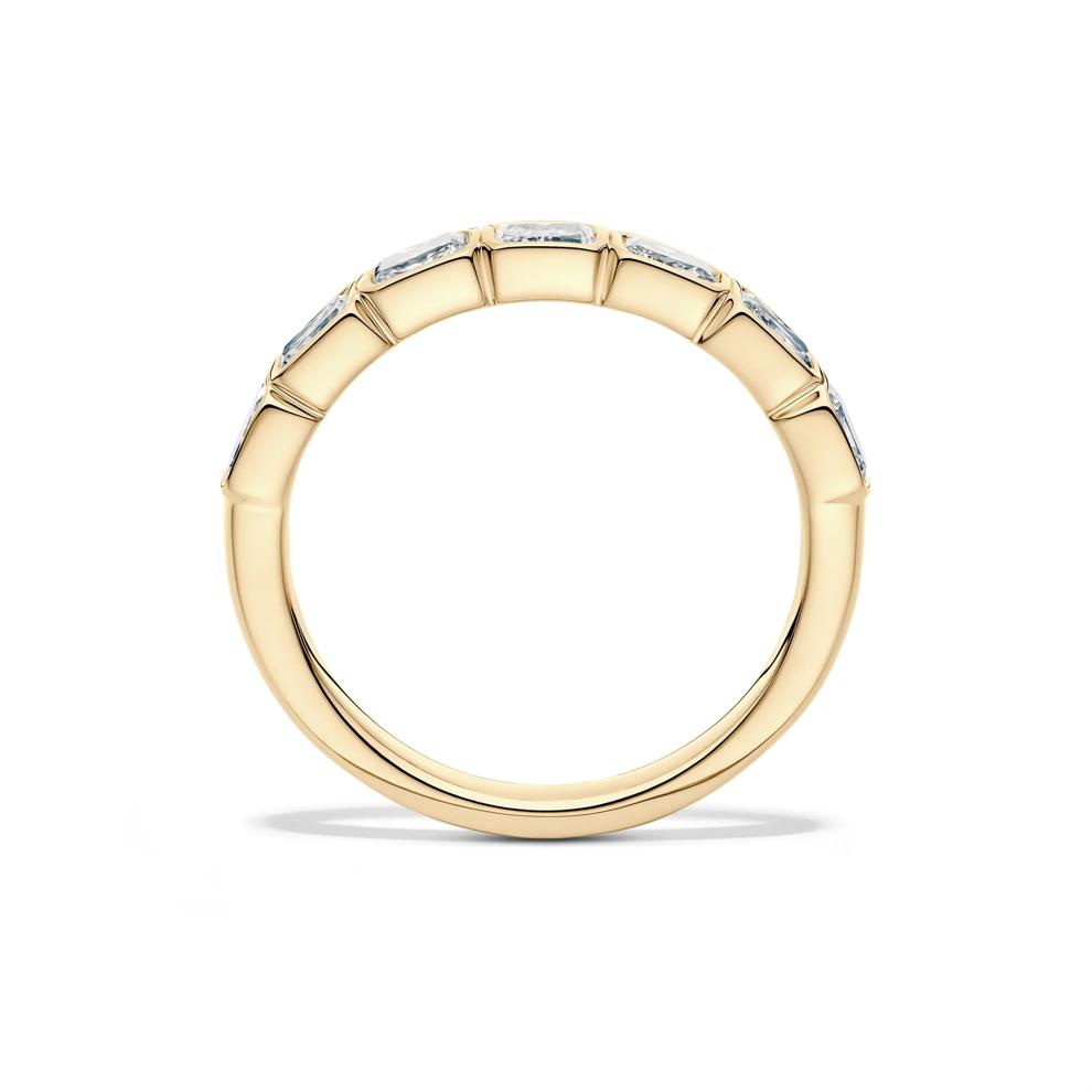 Lab Grown Diamond Radiant-Cut Bezel-Set Anniversary Band in 10K Yellow Gold (1 ct. tw.) – Image 2 of 4