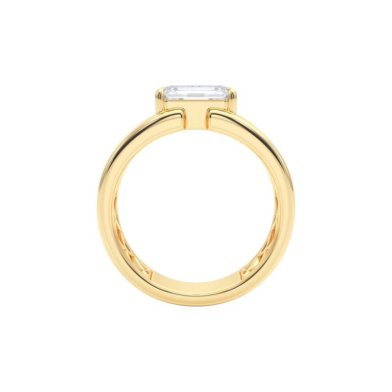 Lab Grown Diamond Emerald-Cut East West Engagement Ring in 14K Yellow Gold &#40;2 ct. tw.&#41; – Image 2 of 5