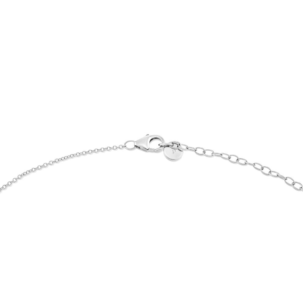 Lab-Created Blue Sapphire &amp; Lab-Created White Sapphire Necklace in Sterling Silver – Image 2 of 4