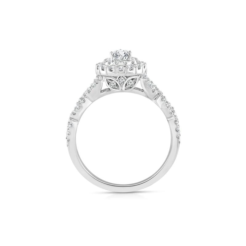 Lab Grown Diamond Pear-Shaped Engagement Ring in 10K White Gold &#40;1 ct. tw.&#41; – Image 2 of 3