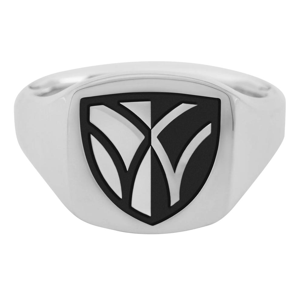Wake Forest Shield Signet Ring in Palladium Silver – Image 1 of 3