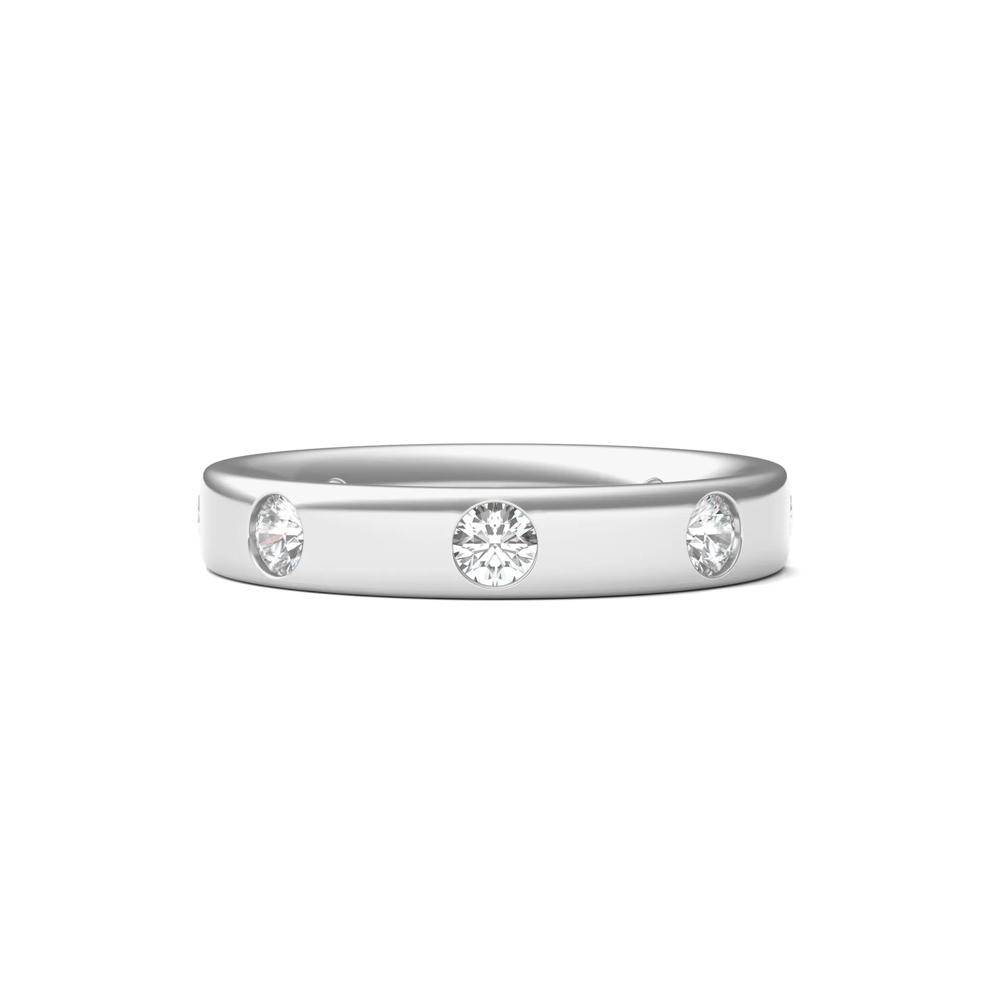 Round Diamond Wide-Set Band in 14K White Gold (3/4 ct. tw.) – Image 1 of 3