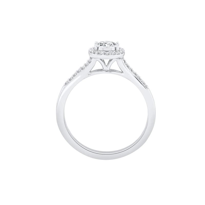 Lab Grown Diamond Promise Ring in 10K White Gold &#40;1/2 ct. tw.&#41; – Image 2 of 3