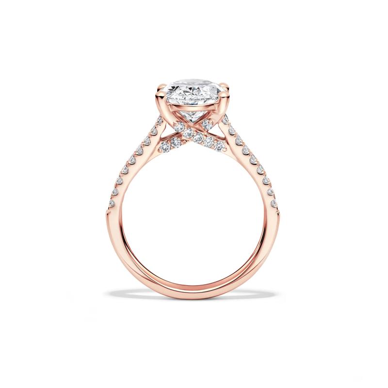 Lab Grown Diamond Oval Engagement Ring in 14K Rose Gold &#40;3-1/2 ct. tw.&#41; – Image 2 of 3