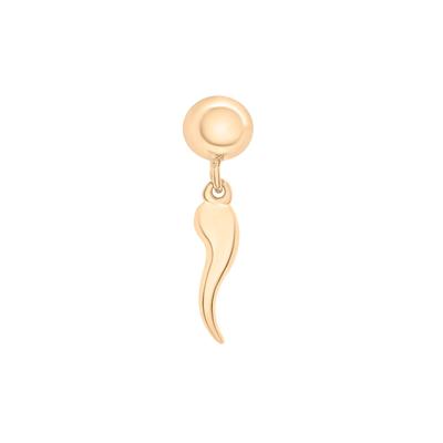 Italian Horn Bead Charm in Vermeil