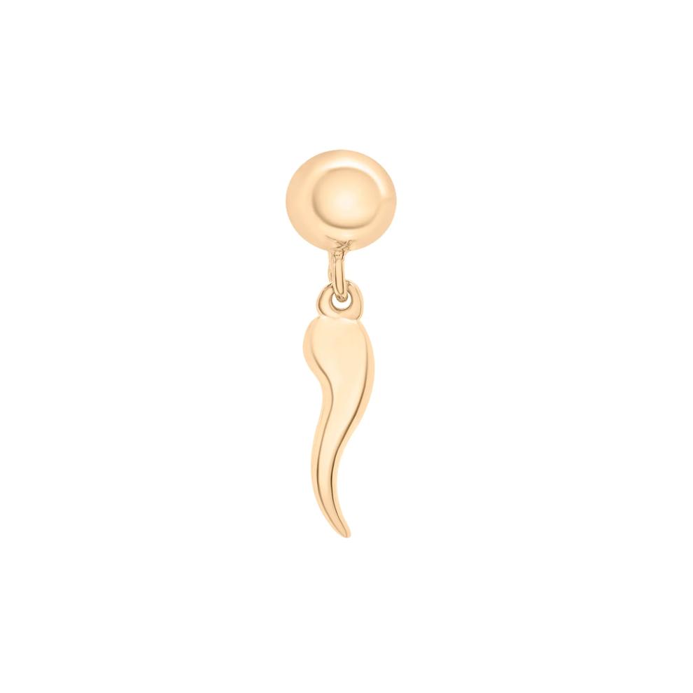 Italian Horn Bead Charm in Vermeil – Image 1 of 3