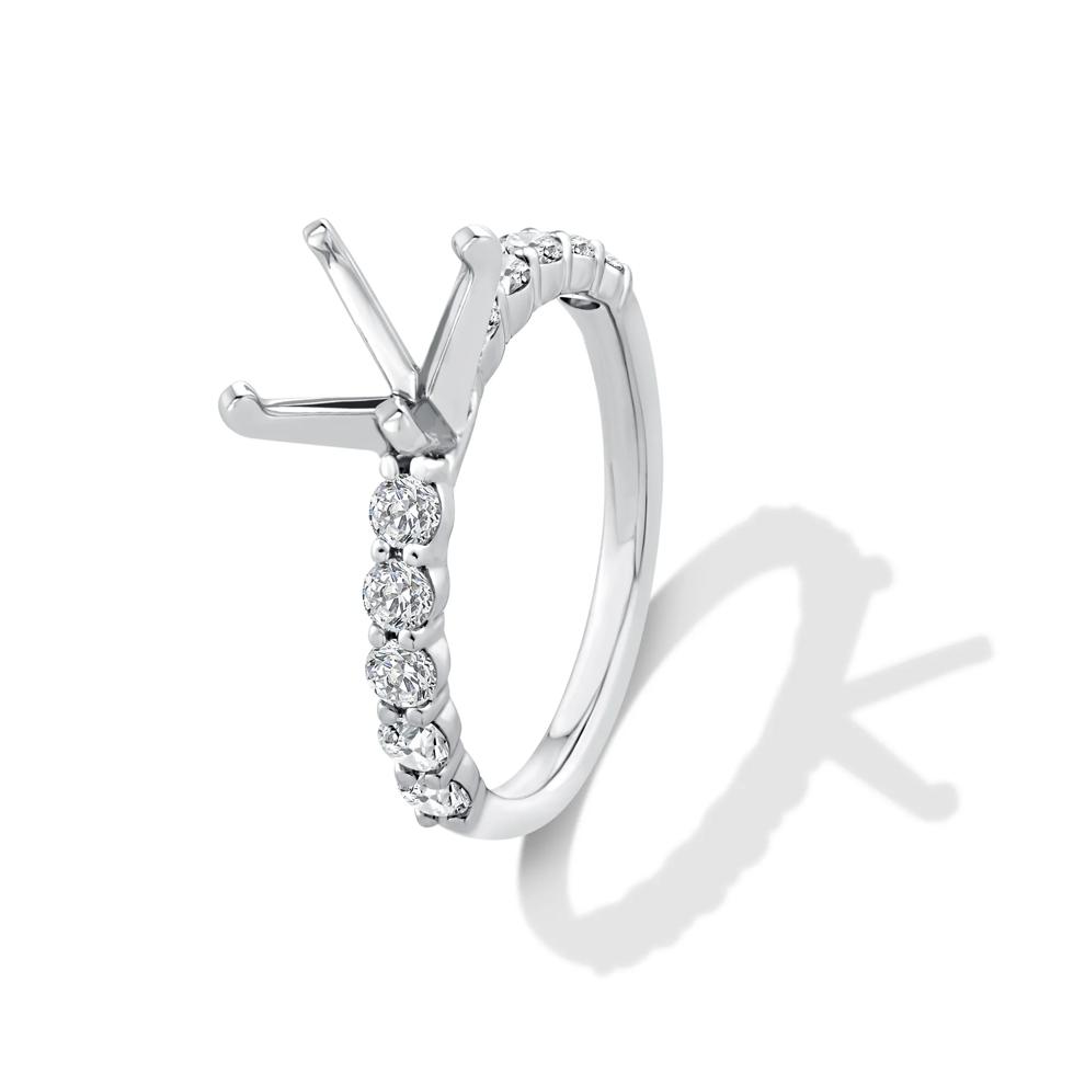 Lab Grown Diamond Semi-Mount Engagement Ring in Platinum (1 1/2 ct. tw.) (Setting Only) – Image 4 of 6