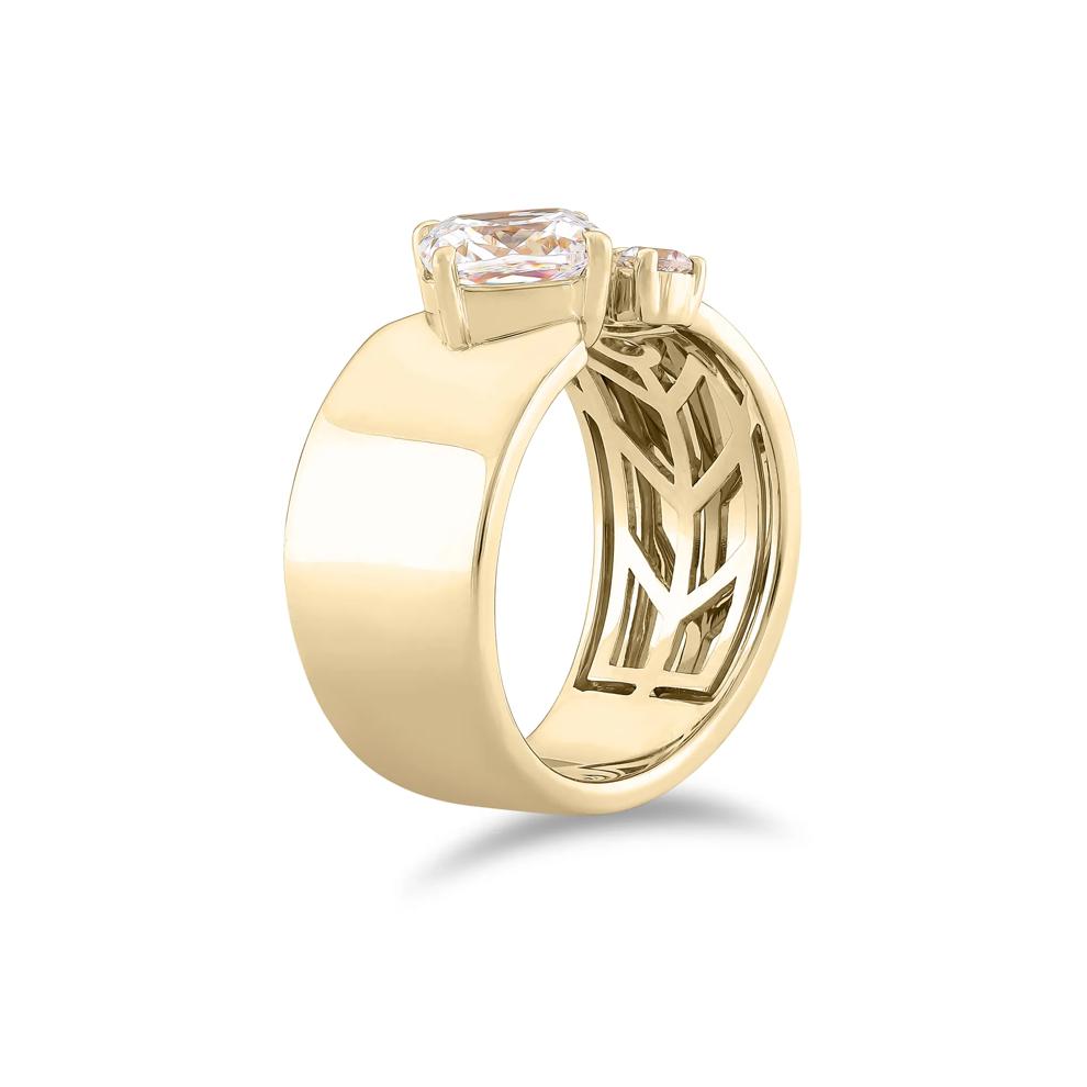 Lab Grown Diamond Cushion-Cut Band in 14K Yellow Gold (1 1/2 ct. tw.) – Image 3 of 4