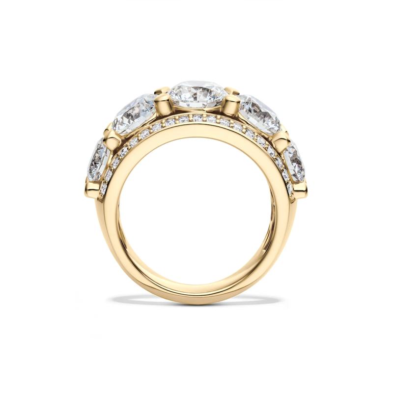 Lab Grown Diamond Multi-Row Anniversary Band in 14K Yellow Gold &#40;6 ct. tw.&#41; – Image 2 of 4
