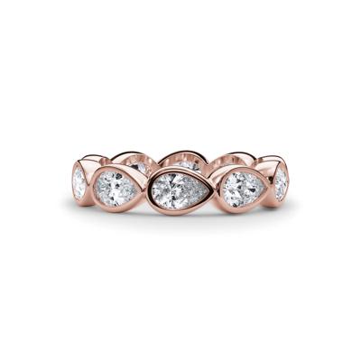 Lab Grown Diamond Bezel-Set Eternity Band in 14K Rose Gold (2 1/4 ct. tw.)