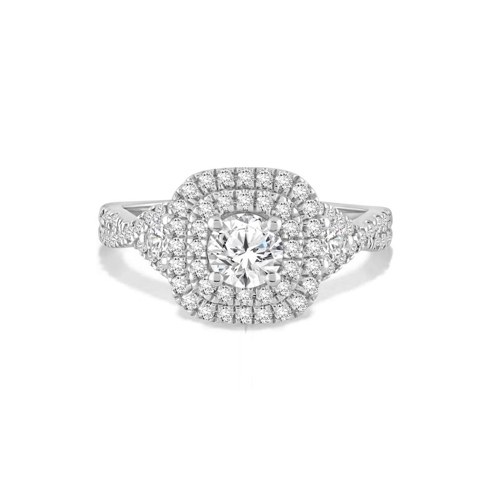 Diamond Double Halo Engagement Ring in 14K White Gold (1 1/3 ct. tw.) – Image 1 of 4