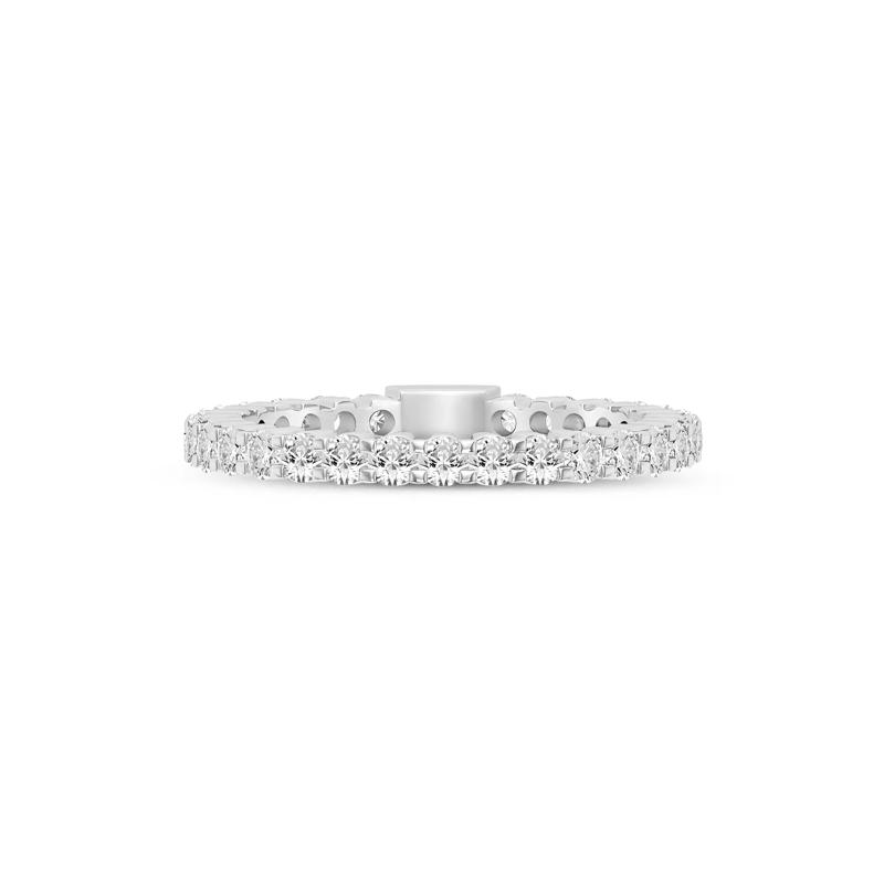 Round-Cut Sizeable Diamond Eternity Band in 14k White Gold &#40;1 ct. tw.&#41; – Image 1 of 3