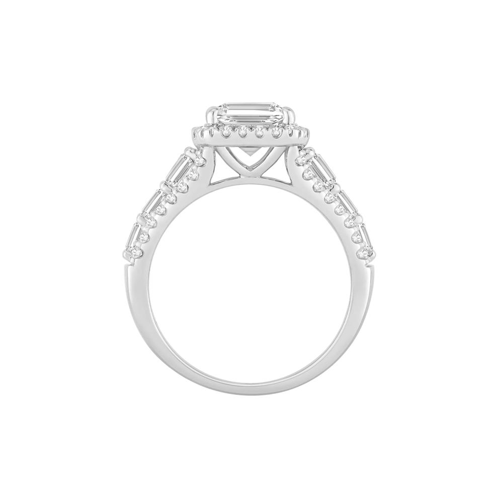 Lab Grown Diamond Emerald-Cut Ring in 14K White Gold (4 1/4 ct. tw.) – Image 2 of 5
