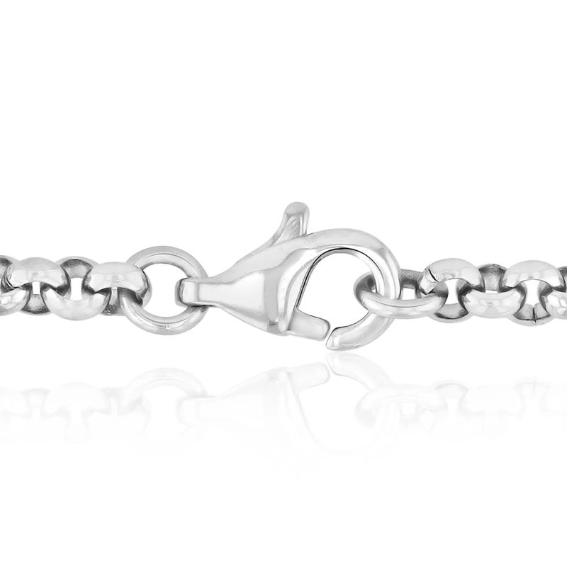 Diamond Lion Head Pendant in Stainless Steel &#40;1/4 ct. tw.&#41; – Image 3 of 3