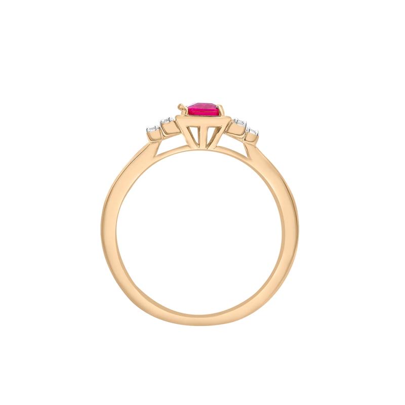 Lab-Created Ruby and Lab-Created White Sapphire Vintage Ring in Vermeil – Image 2 of 7