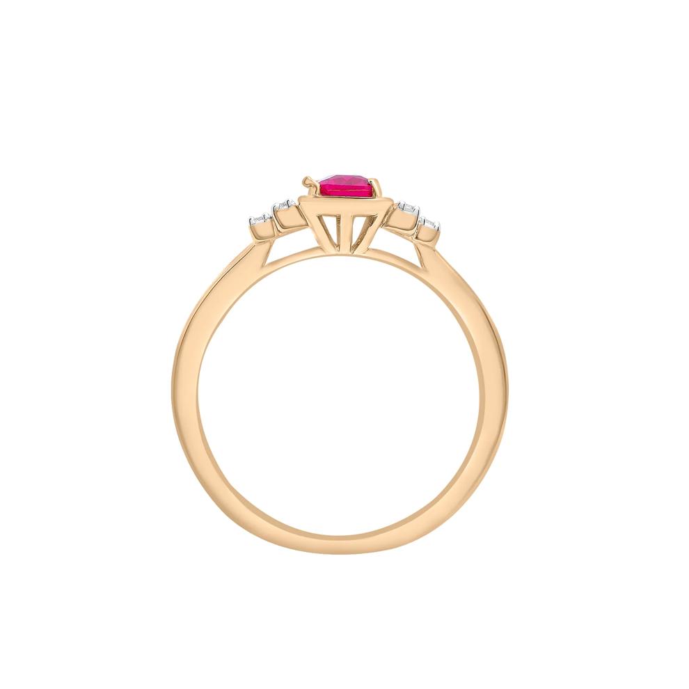 Lab-Created Ruby and Lab-Created White Sapphire Vintage Ring in Vermeil – Image 2 of 7
