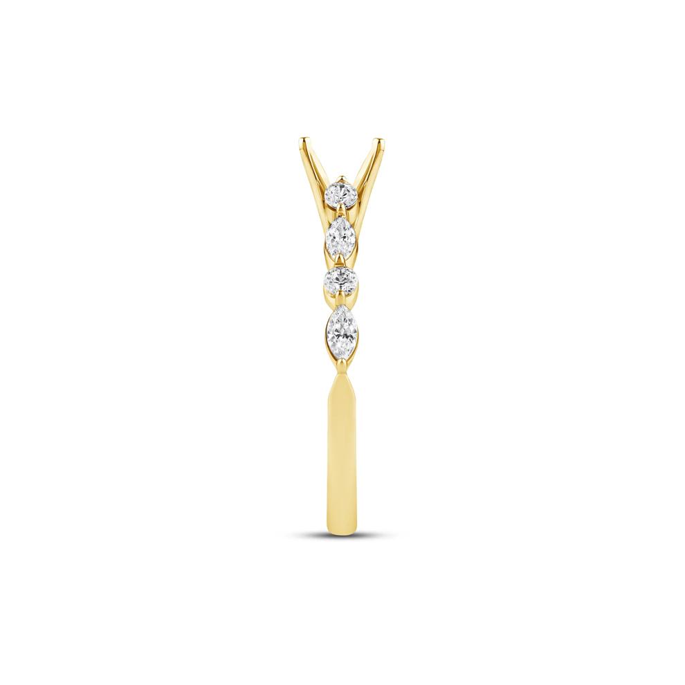 Diamond Semi-Mount in 14K Yellow Gold (1/2 ct. tw.) – Image 3 of 6