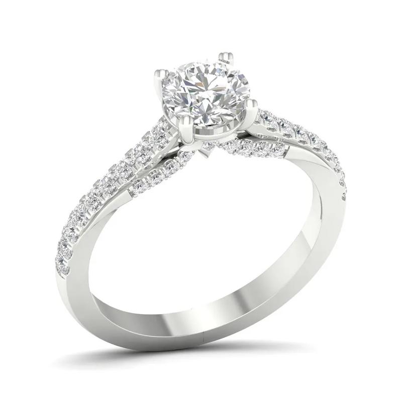 Honour Round Lab Grown Diamond Engagement Ring in Platinum &#40;1 1/3 ct. tw.&#41;  – Image 5 of 6