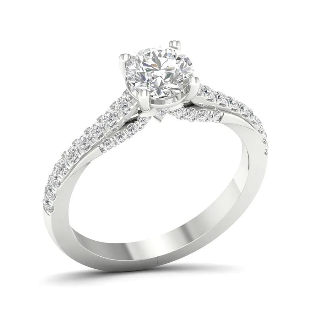 Honour Round Lab Grown Diamond Engagement Ring in Platinum (1 1/3 ct. tw.) – Image 5 of 6