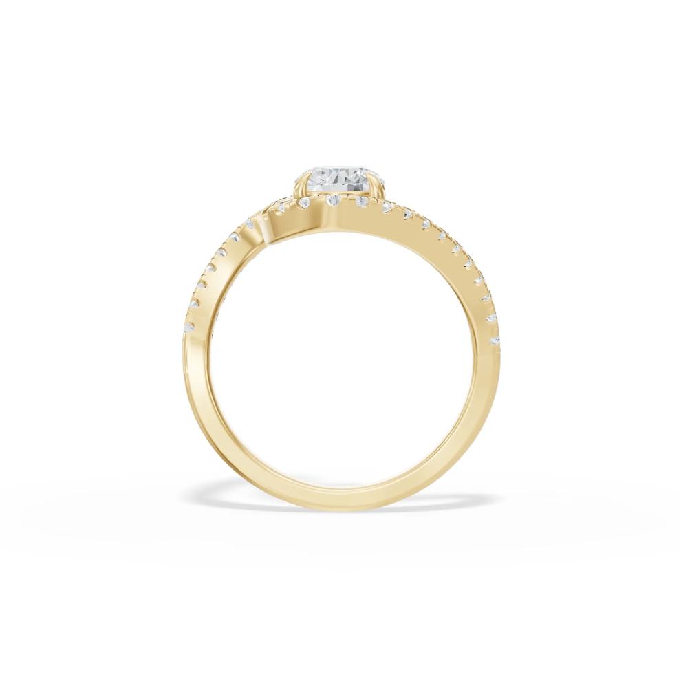 Lab Grown Diamond Oval Center Engagement Ring in 18K Yellow Gold (2 1/3 ct. tw.) – Image 2 of 4