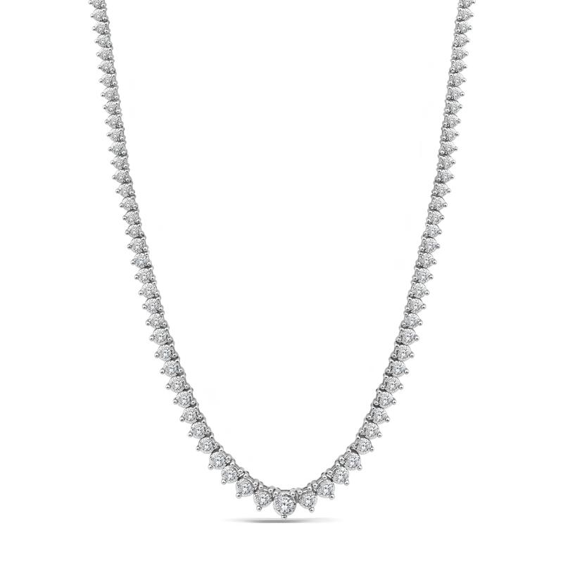 Lab Grown Diamond Riviera Illusion Necklace in 10K White Gold &#40;3 ct. tw.&#41; – Image 1 of 3