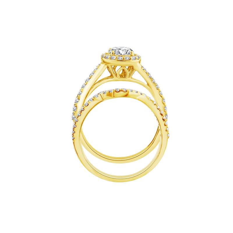 Lab Grown Diamond Engagement Ring Set in 10K Yellow Gold &#40;1 1/4 ct. tw.&#41; – Image 2 of 3