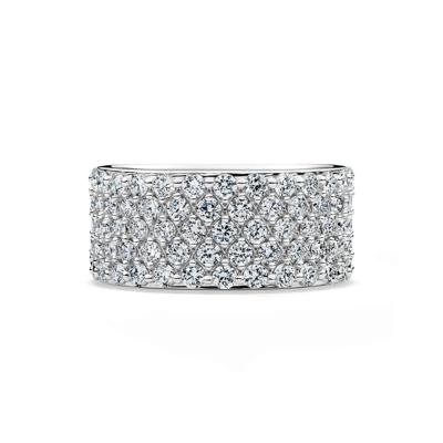Lab Grown Diamond Pave Multi Row Band in 14K Gold