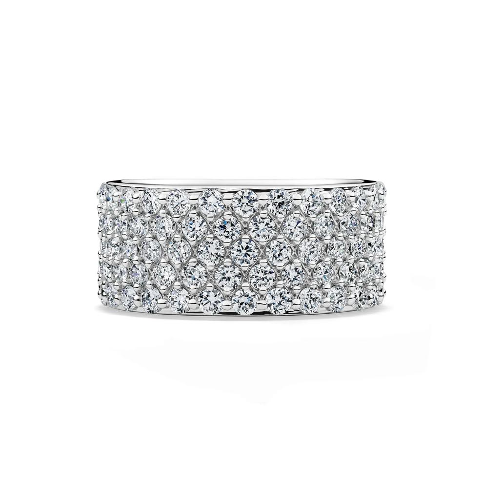 Lab Grown Diamond Pave Multi Row Band in 14K White Gold (2 ct. tw.) – Image 1 of 4
