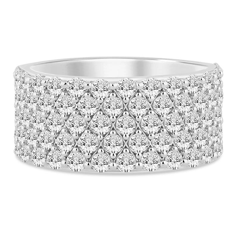 Lab Grown Diamond Pave Multi Row Band in 14K White Gold &#40;2 ct. tw.&#41; – Image 1 of 3