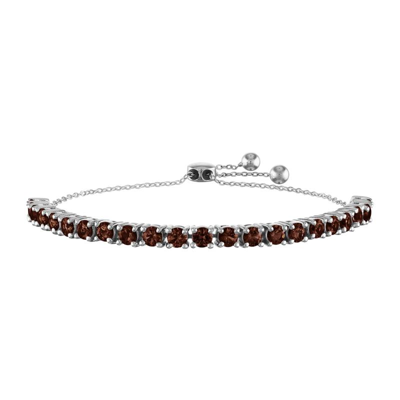 Garnet Bolo Bracelet in Sterling Silver  – Image 1 of 2