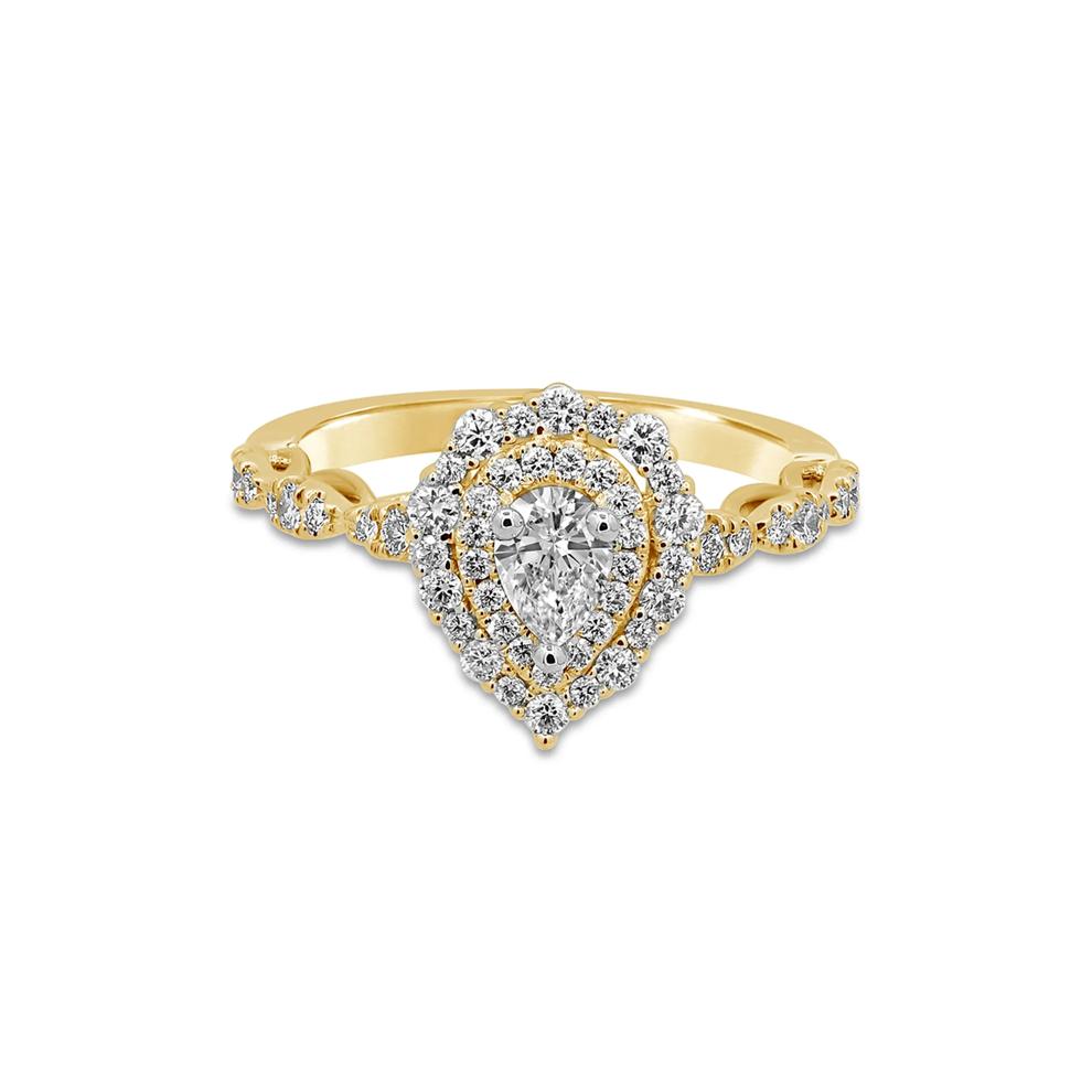 Charlize Pear-Shaped Diamond Engagement Ring in 14k Yellow Gold (1 ct. tw.) – Image 1 of 3