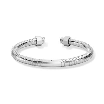 Men's Two-Tone Open Cuff Bracelet in Sterling Silver & 18K Gold Vermeil
