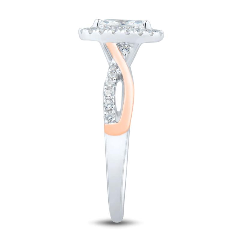 Marquise-Shaped Diamond Ring in 14K White &amp; Rose Gold &#40;1/2 ct. tw.&#41; – Image 3 of 3