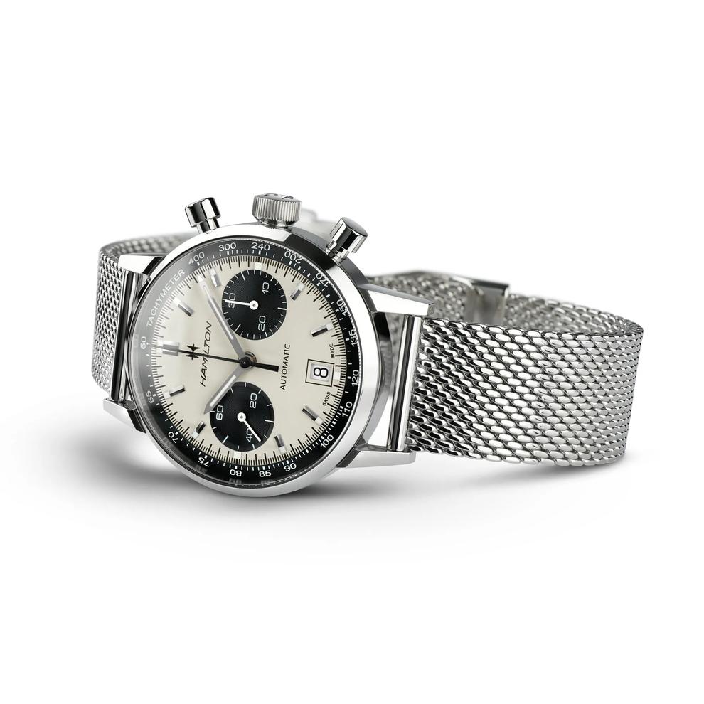 American Classic Intra-Matic Auto Chrono Watch with Stainless Steel Bracelet – Image 2 of 3