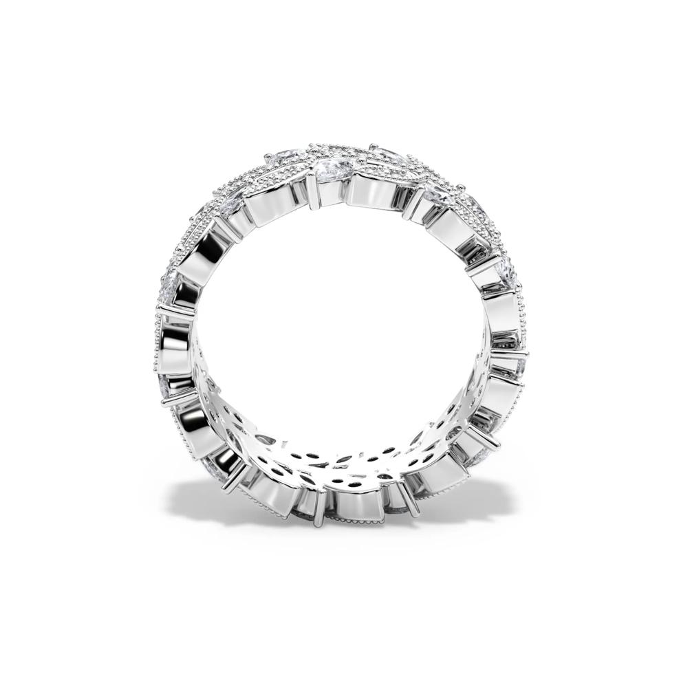 Diamond Multi-Shape Floral Eternity Band in Platinum (1 1/2 ct. tw.) – Image 2 of 4