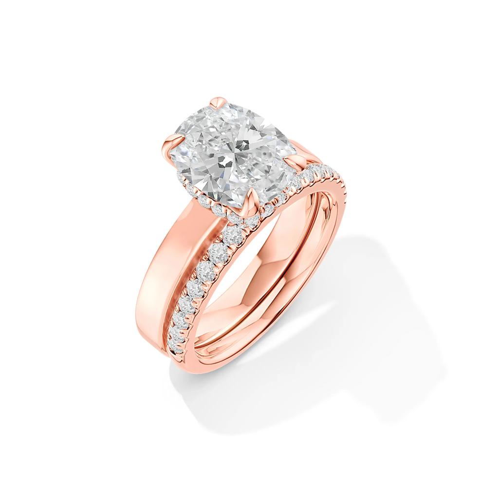 Lab Grown Diamond Elongated Cushion-Cut Engagement Ring in 14K Rose Gold (4 ct. tw.) – Image 4 of 4