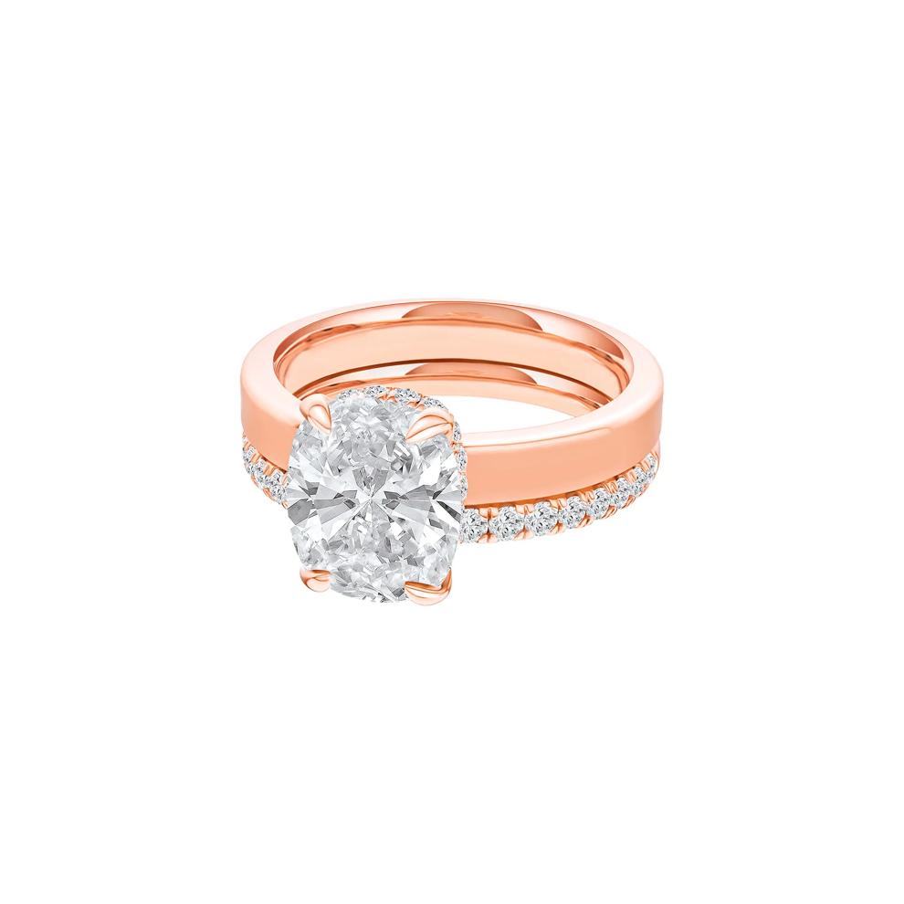 Lab Grown Diamond Elongated Cushion-Cut Engagement Ring in 14K Rose Gold (4 ct. tw.) – Image 5 of 5