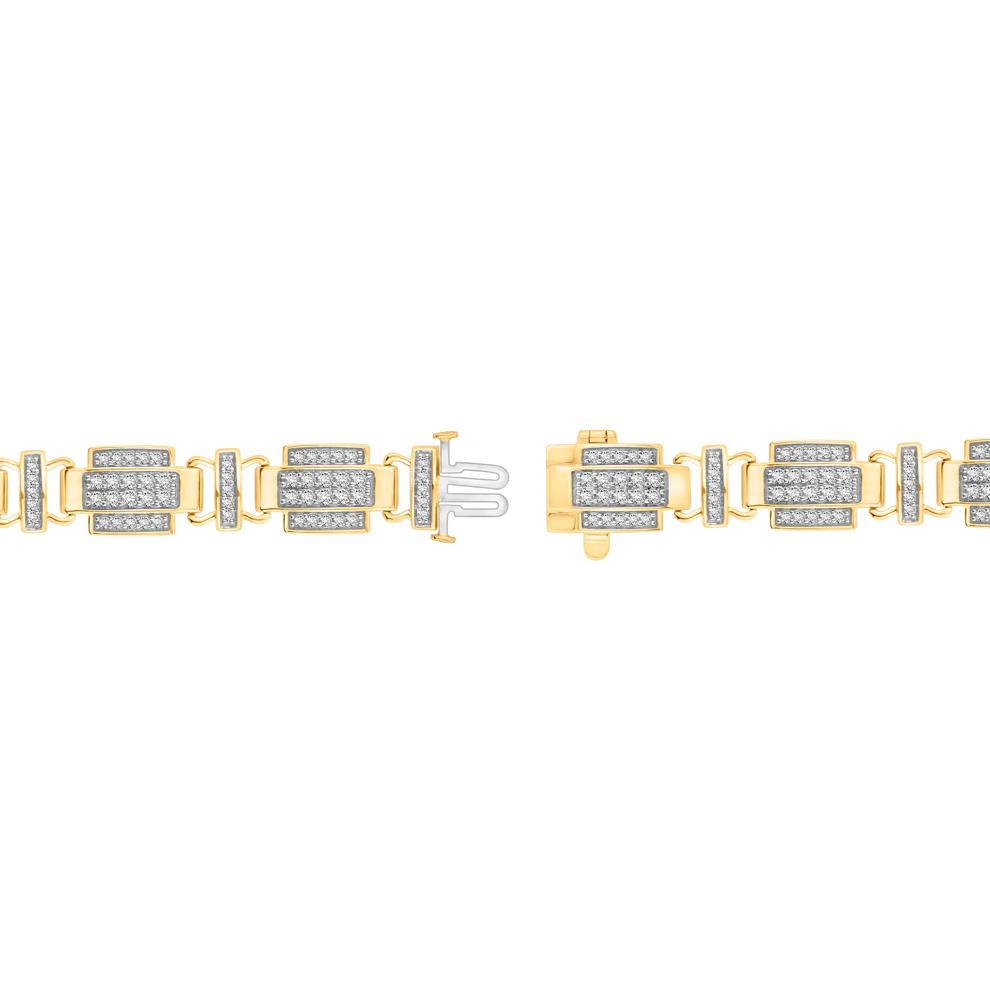 Men's Diamond Link Bracelet in 10K Yellow Gold, 8" (3 ct. tw.) – Image 2 of 2