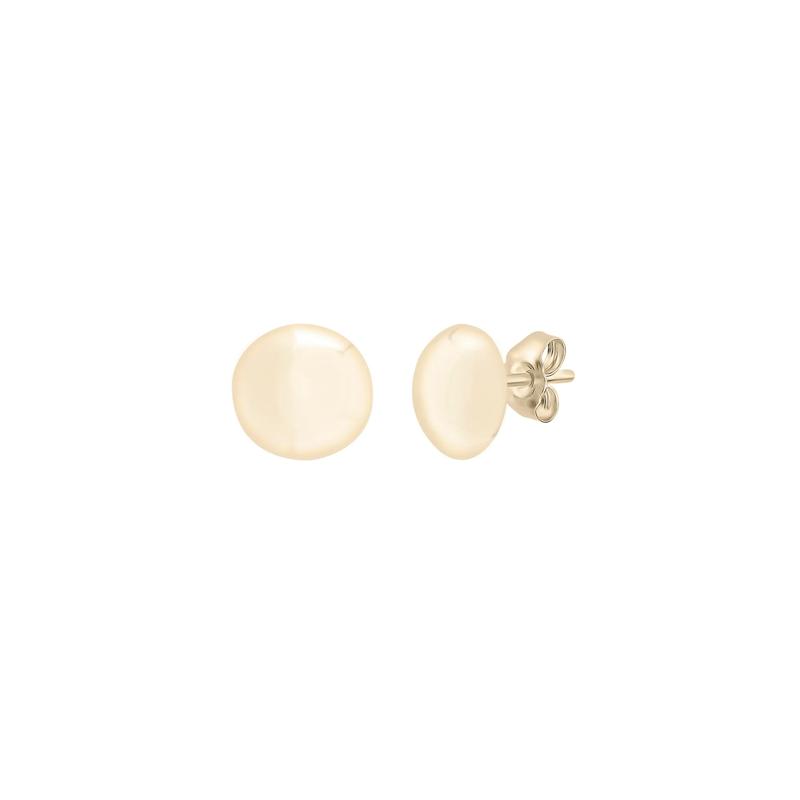 Puffy Circle Stud Earring in Vermeil – Image 1 of 4