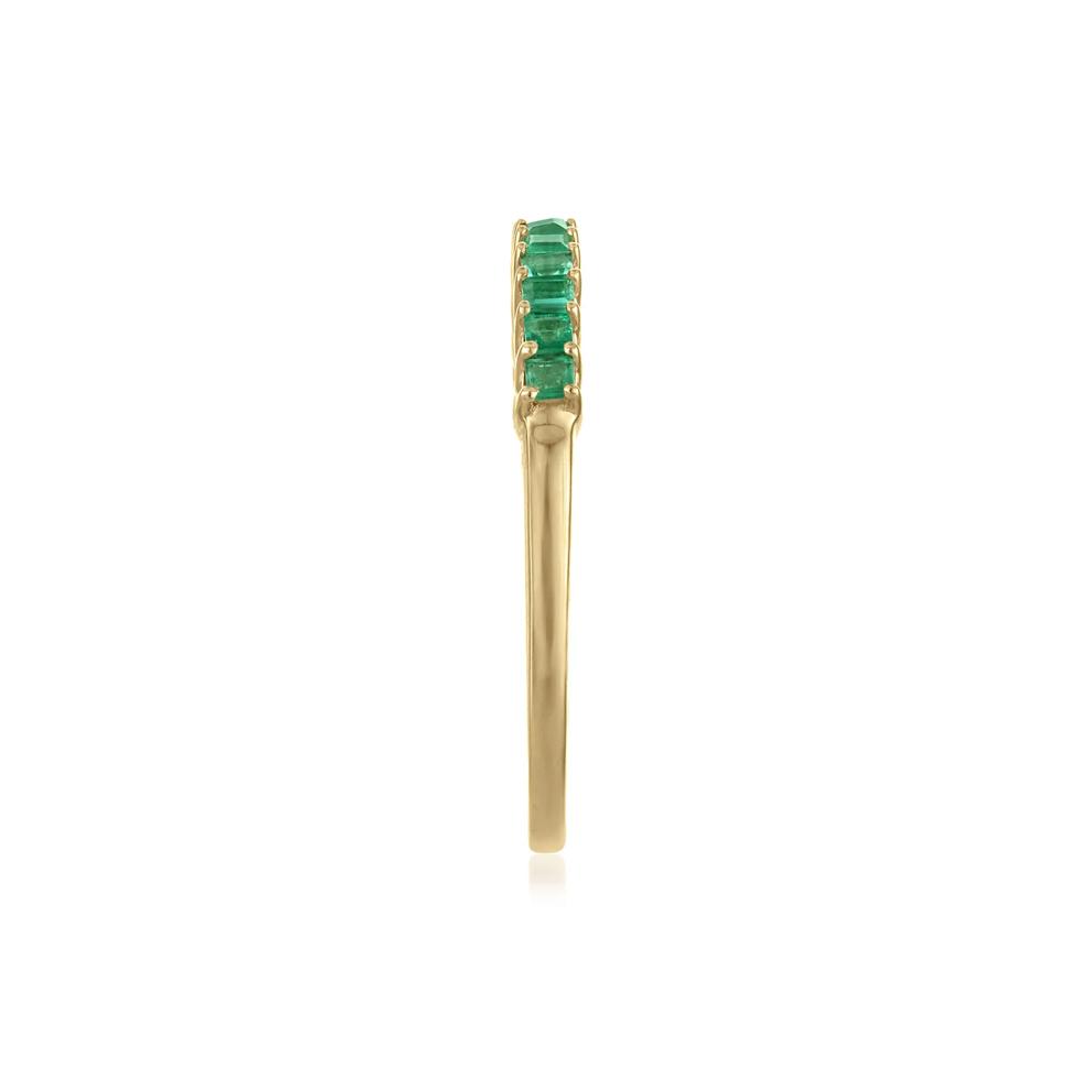 Princess-Cut Emerald Band in 10K Yellow Gold – Image 3 of 3