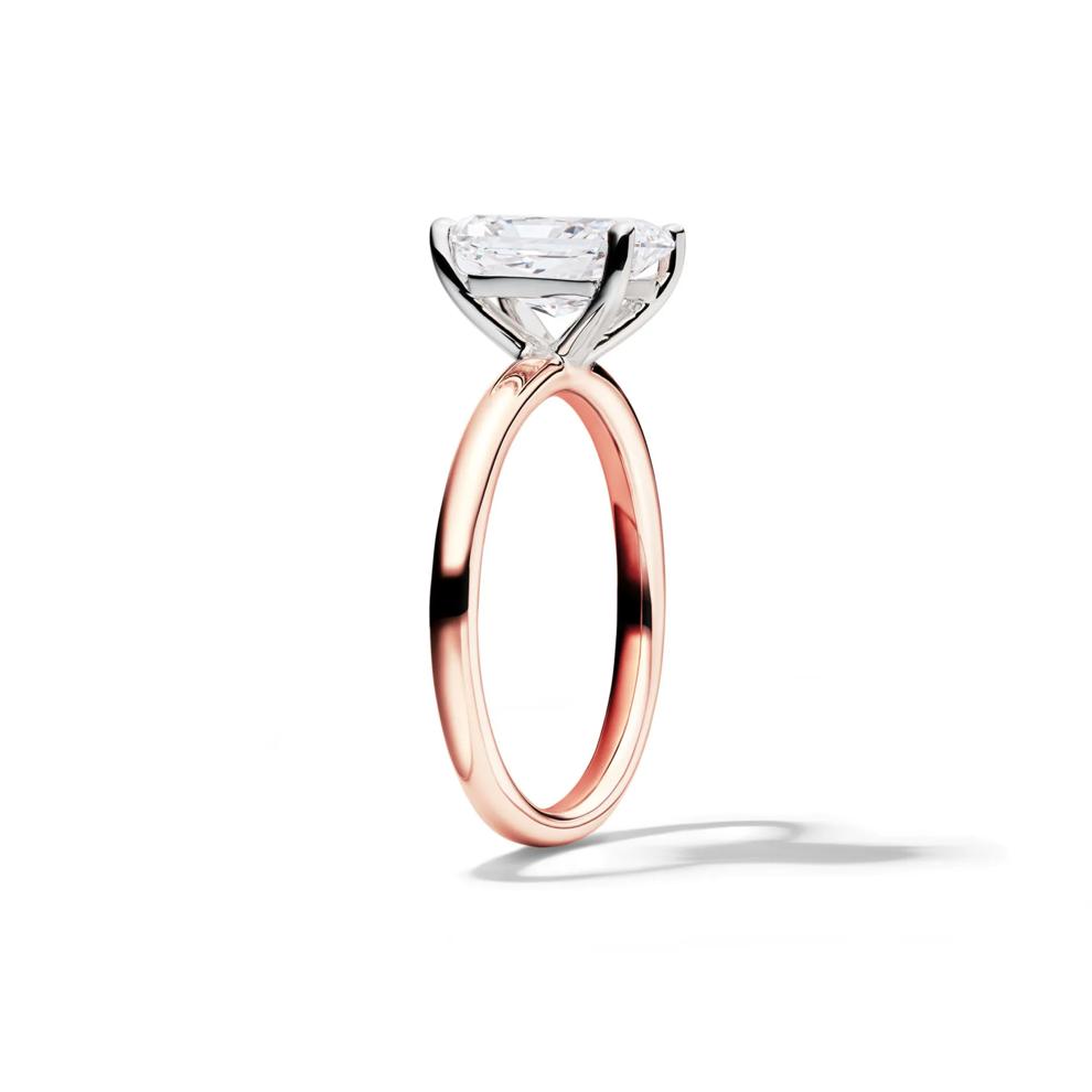 Lab Grown Diamond Radiant-Cut Solitaire Ring in 14K Rose Gold (2 ct.) – Image 3 of 4