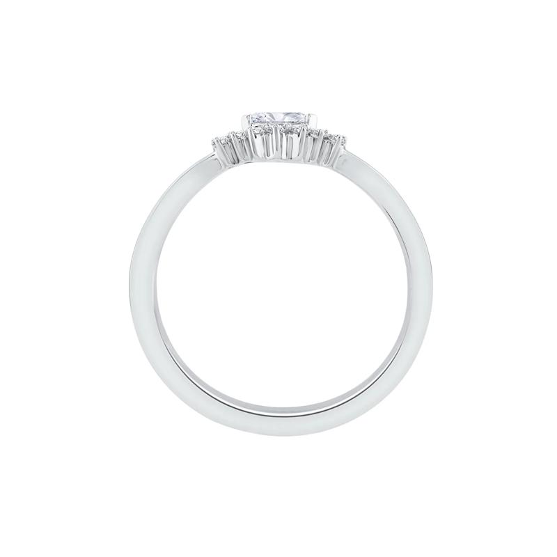 Diamond and Blue Sapphire Ring in 10K White Gold &#40;1/7 ct. tw.&#41; – Image 2 of 3