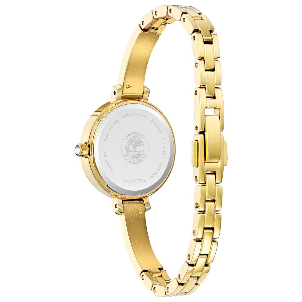Ladies' Silhouette Crystal Bangle Watch in Gold-Tone Stainless Steel – Image 3 of 3