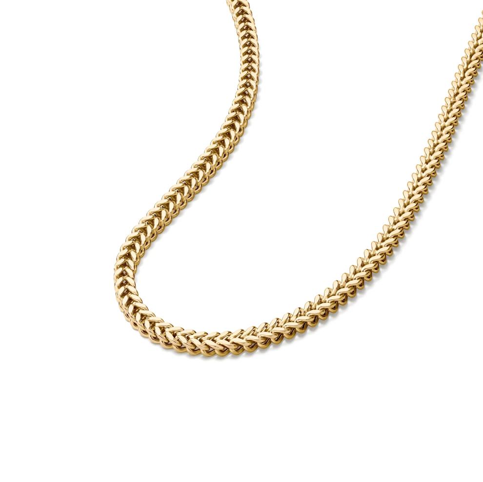 Square Franco Link Chain in 14K Yellow Gold, 3MM, 24&rdquo; – Image 4 of 6