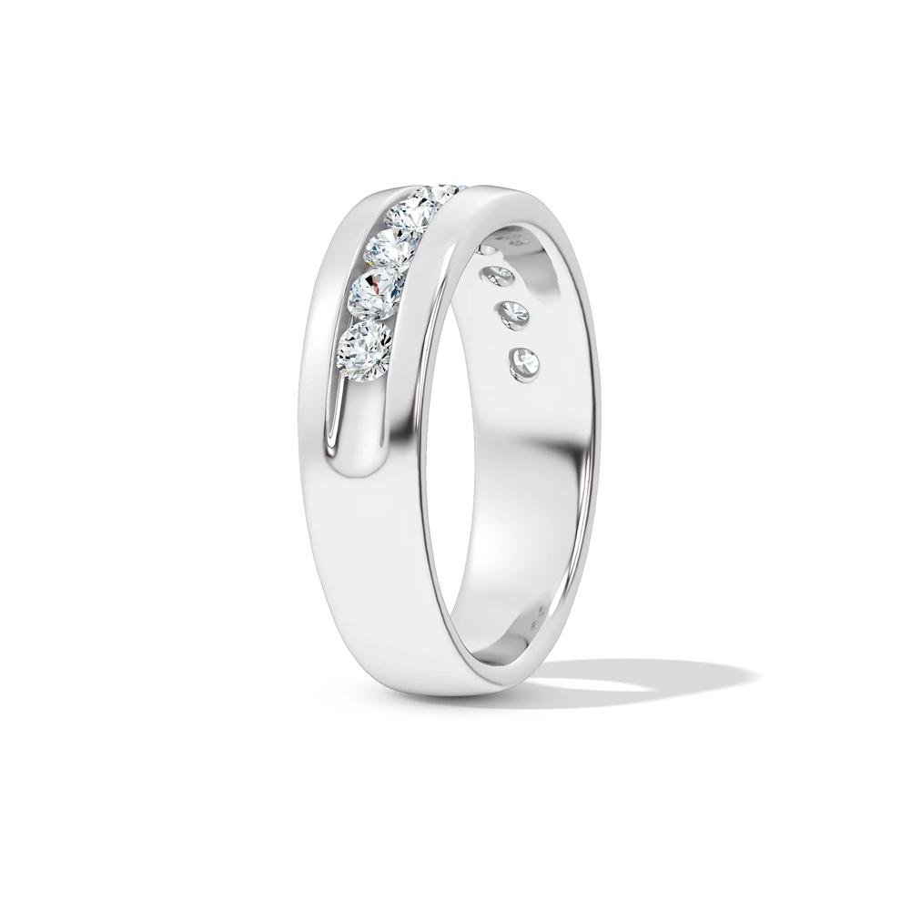 Men's lab grown diamond channel-set band in 10k gold (1 ct. tw.) – Image 3 of 4