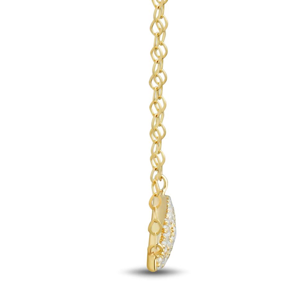 Diamond Pave Necklace in 10K Yellow Gold (1/5 ct. tw.) – Image 2 of 3