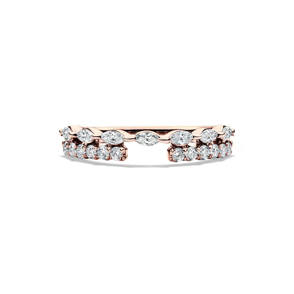 Lab Grown Diamond Open Multi-Row Band in 14K Rose Gold (1/2 ct. tw.) – Image 1 of 4