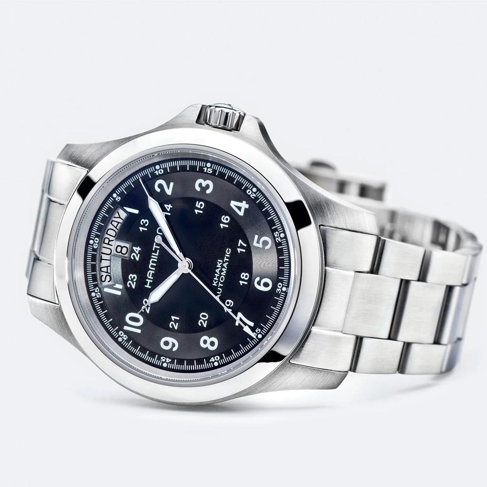 Khaki Field King Auto Watch with Stainless Steel Bracelet – Image 2 of 3