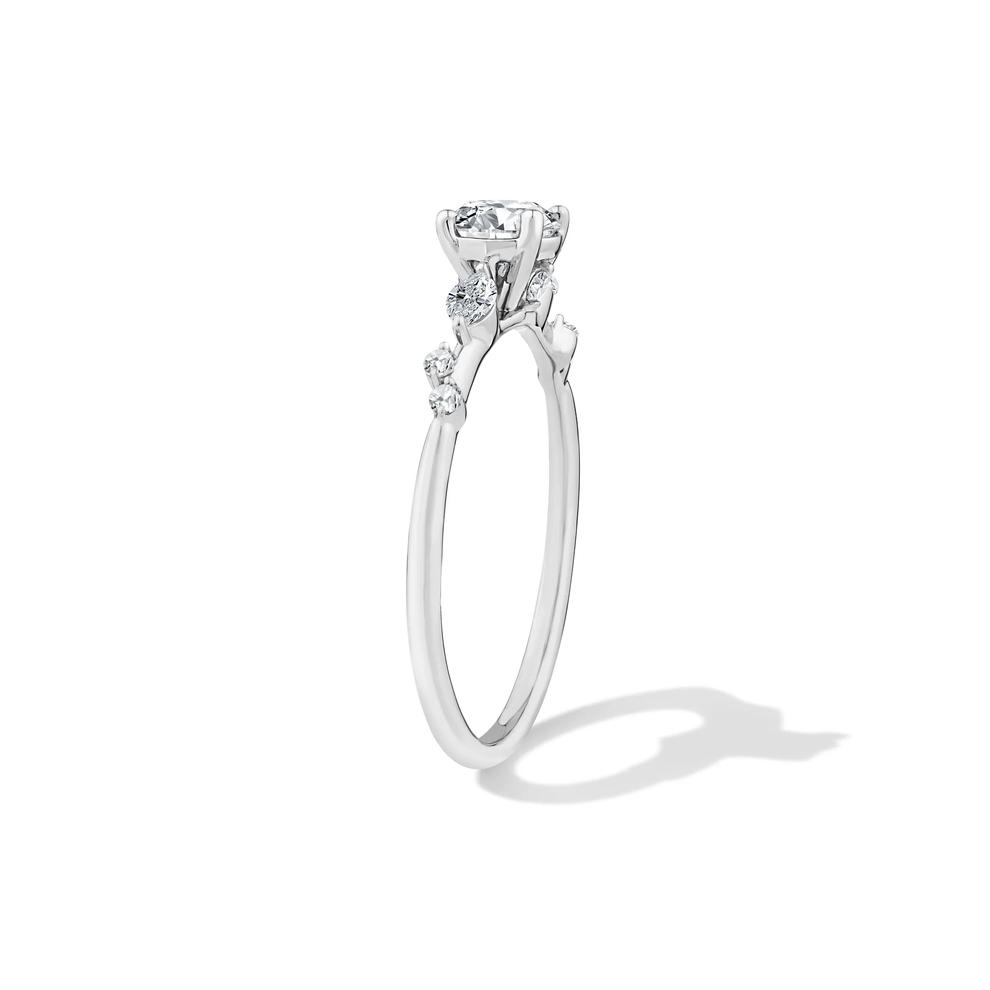 Diamond Round Center Engagement Ring in 10K White Gold (5/8 ct. tw.) – Image 3 of 4